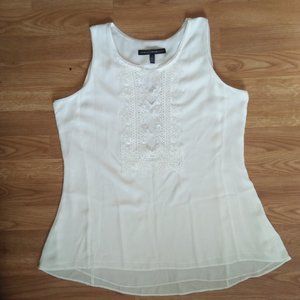 White house black market off white blouse